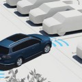 Park Assist 3.0 - Durch Ultraschallsensoren kann ein Fahrzeug selbststaendig in quer zur Fahrbahn stehende Parkluecken einparken